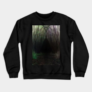 Special processing. Trail to the dark forest, where monster live. Green and violet. Crewneck Sweatshirt